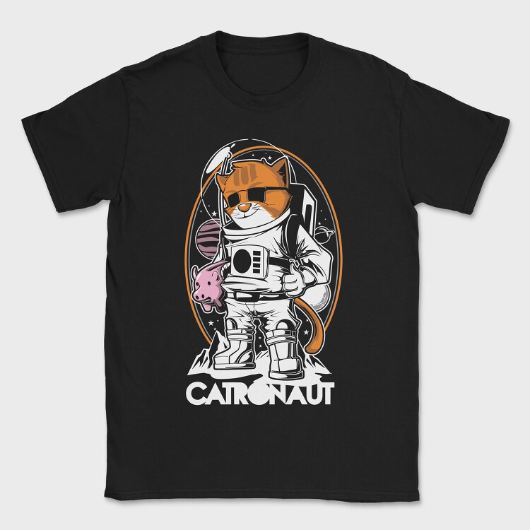 Space Cat Explorer, Tricou Barbati (Unisex)