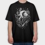 Skull Smoke, Tricou Oversize Barbati (Unisex)