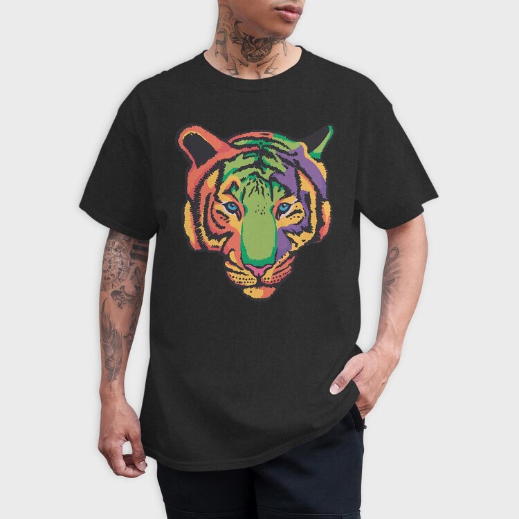 Colorful Tiger, Tricou Barbati (Unisex)