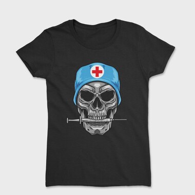 Skull Nurse Syringe, Tricou Femei
