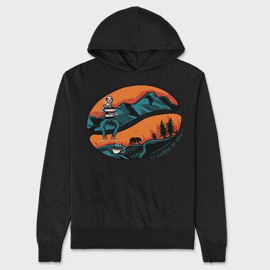 Coffee To Stay, Hanorac Oversize Barbati (Unisex)