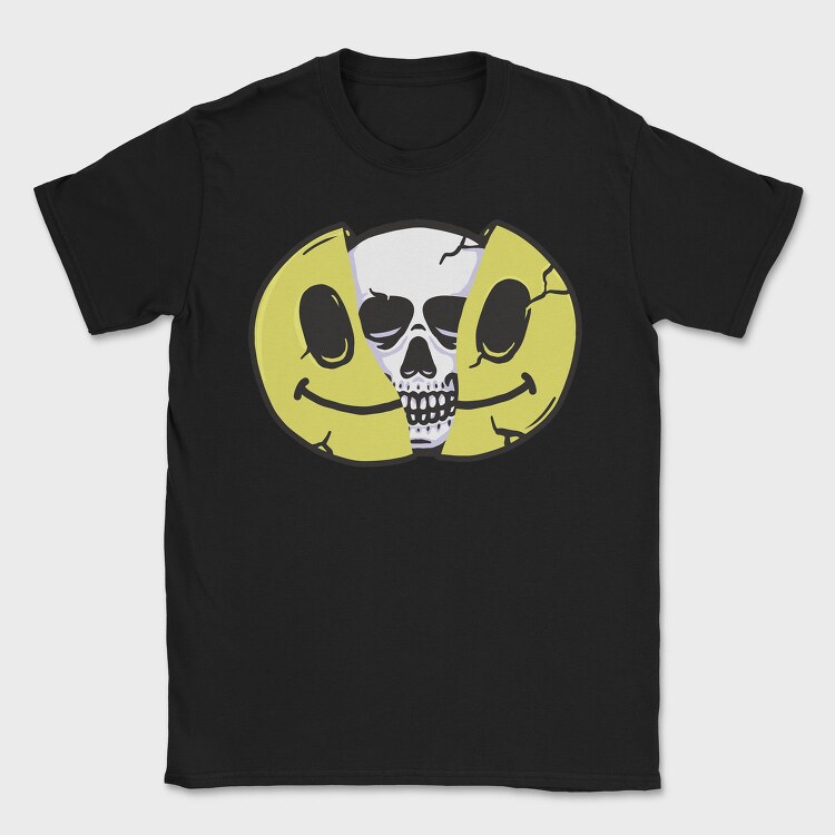 Skull Smiley, Tricou Barbati (Unisex)