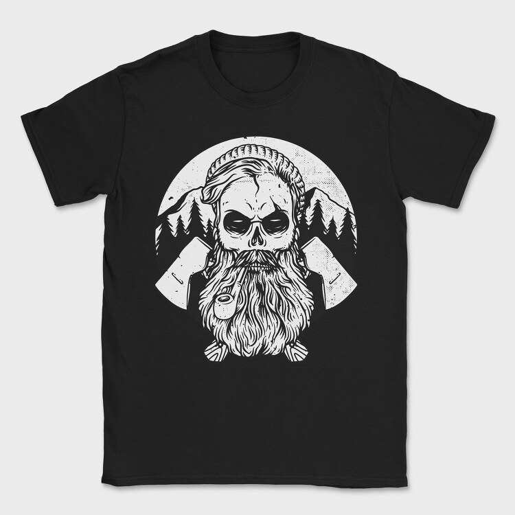 Skull Mountain Pipe, Tricou Barbati (Unisex)
