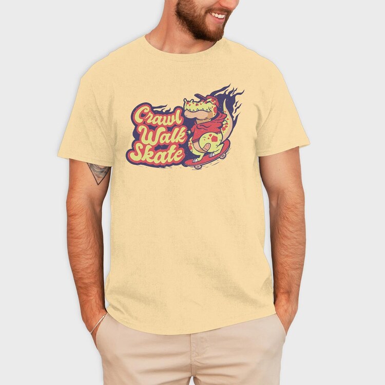 Skating Dino, Tricou Barbati (Unisex)
