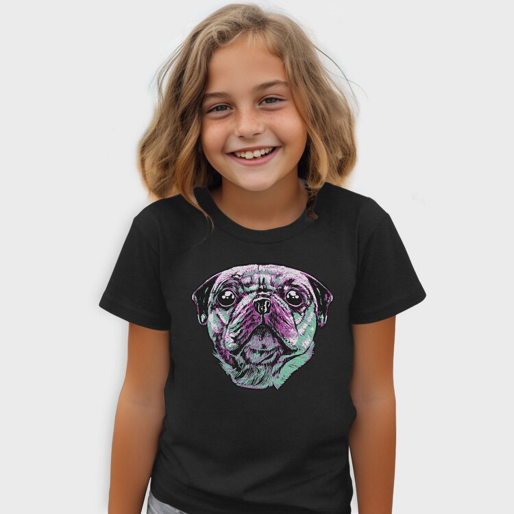 Three Color Pug, Tricou Copii