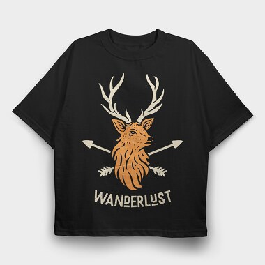 Deer Arrow Adventure, Tricou Oversize Barbati (Unisex)