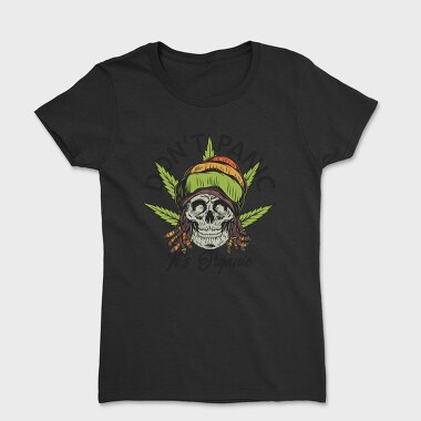 Dont Panic Weed Skull, Tricou Femei