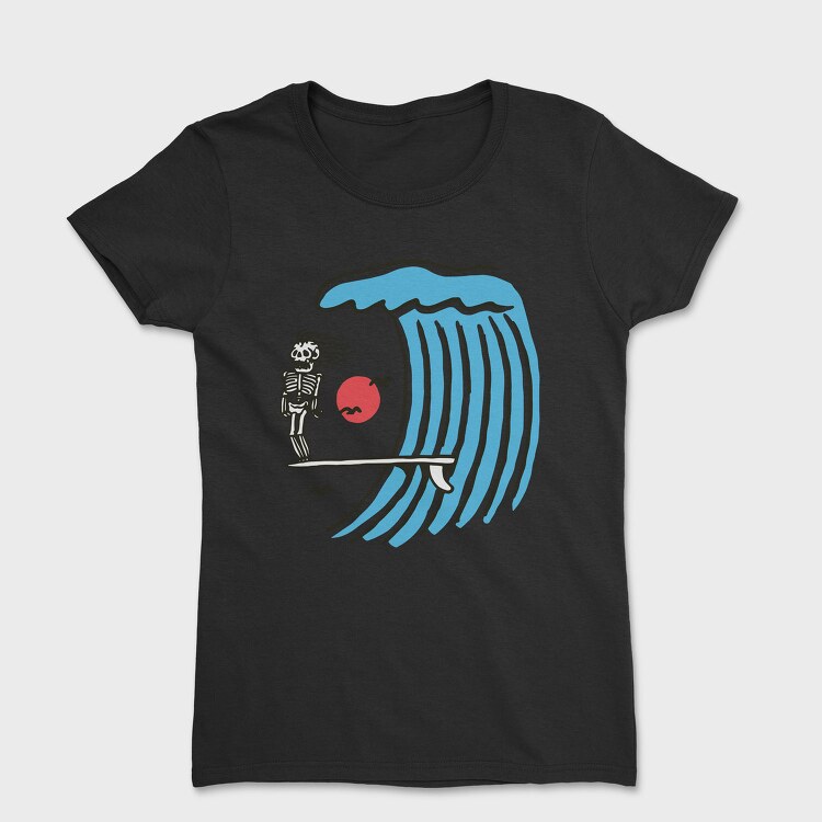 Skeleton Wave Ride, Tricou Femei