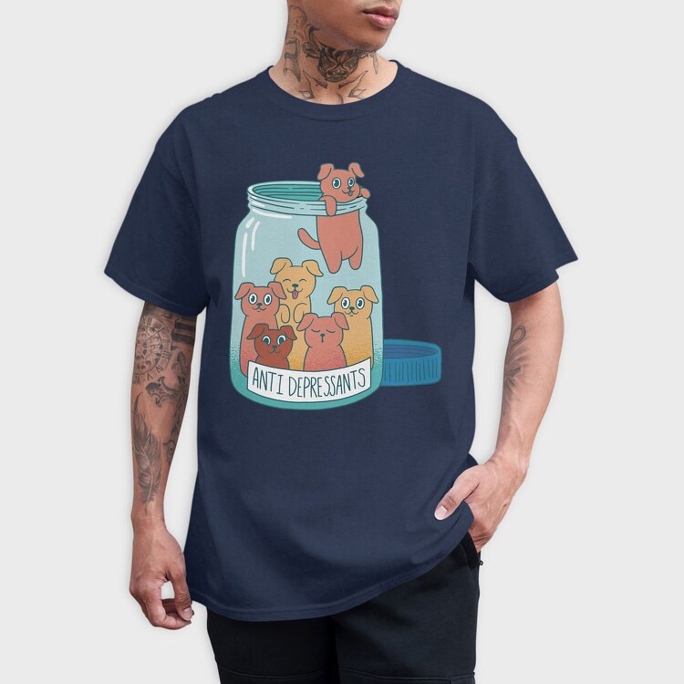 Antidepressants Dogs Jar, Tricou Barbati (Unisex)