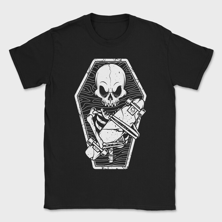 Skull Coffin Cross, Tricou Barbati (Unisex)