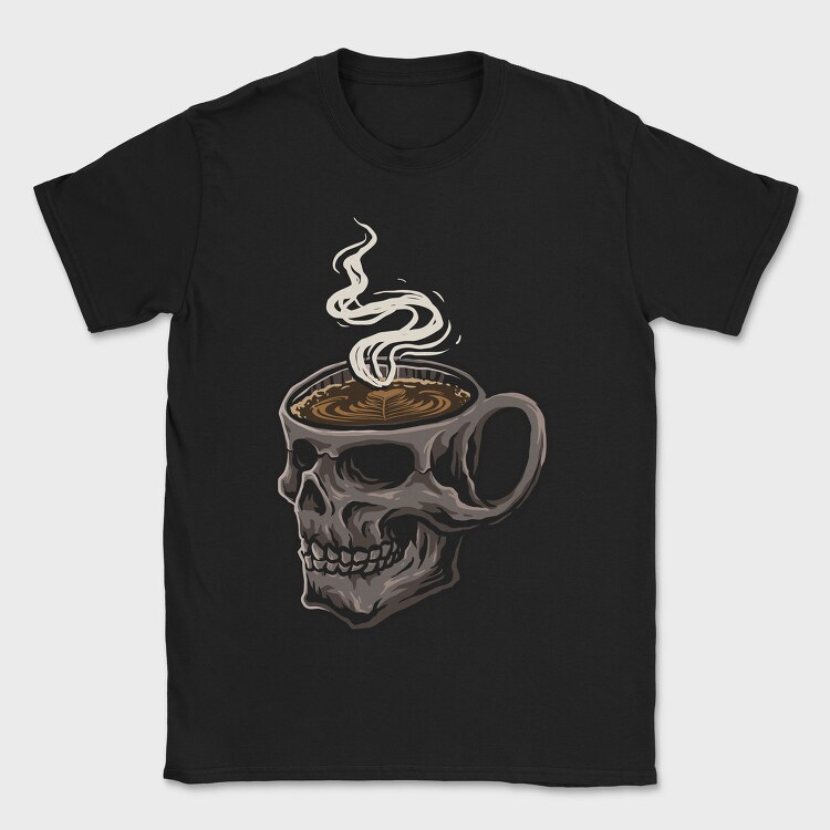 Skull Coffee Steamer, Tricou Barbati (Unisex)