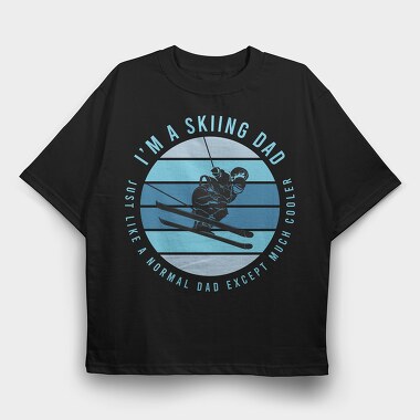 Ski Dad Cooler, Tricou Oversize Barbati (Unisex)