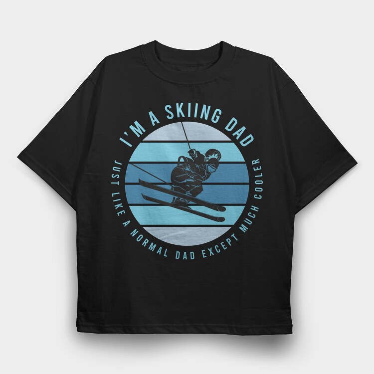 Ski Dad Cooler, Tricou Oversize Barbati (Unisex)