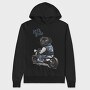 Pug Street Rider, Hanorac Oversize Barbati (Unisex)