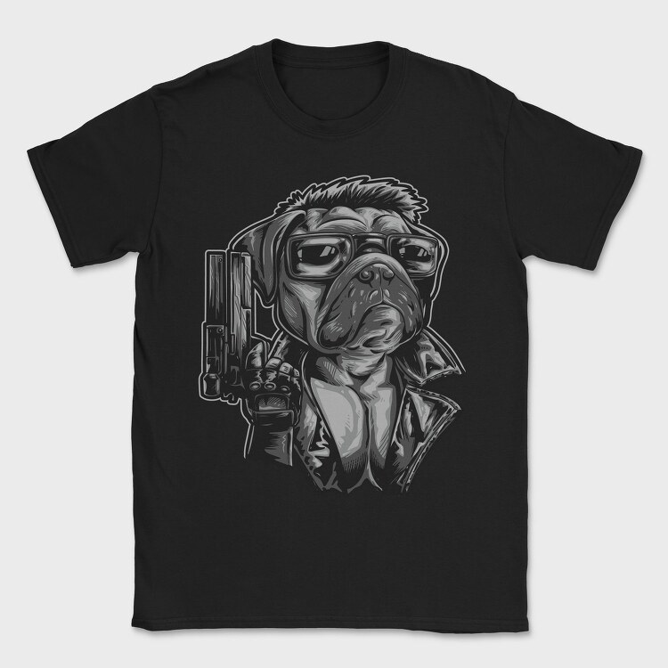 Pug Pilot, Tricou Barbati (Unisex)