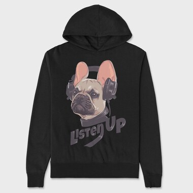 Frenchie Tunes Up, Hanorac Oversize Barbati (Unisex)