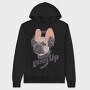 Frenchie Tunes Up, Hanorac Oversize Barbati (Unisex)