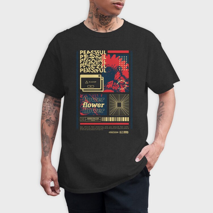 Peaceful 2, Tricou Barbati (Unisex)