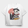 Cartoon French Skull Bone Jour, Tricou Oversize Barbati (Unisex)