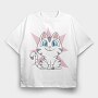 Cartoon Kitten, Tricou Oversize Barbati (Unisex)