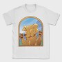 Cartoon Labrador Dog In Window Glass, Tricou Barbati (Unisex)