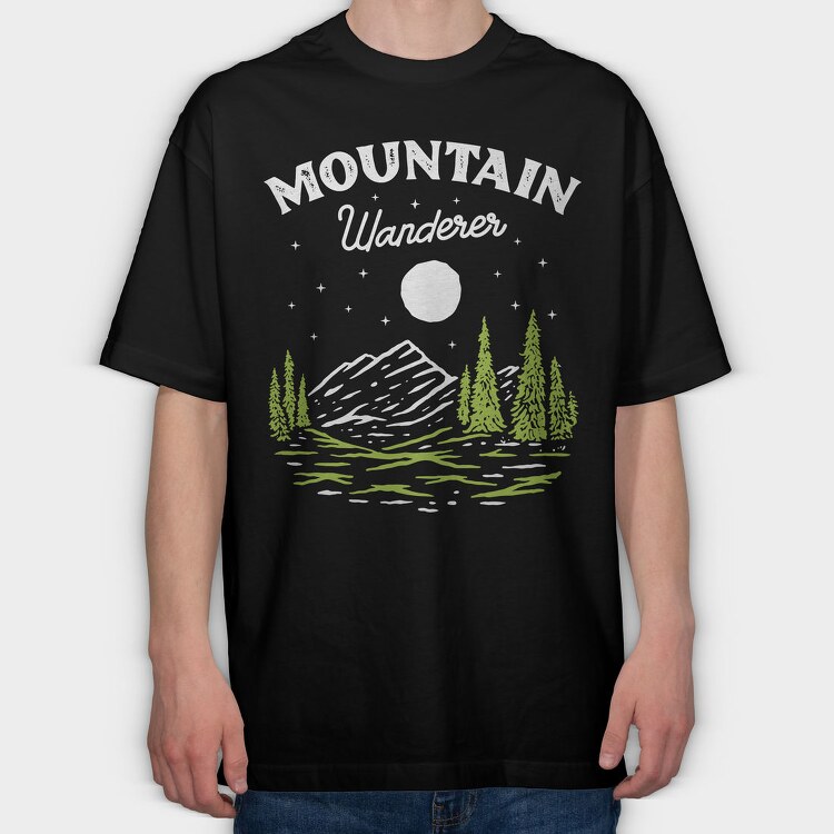 Pine Forest Stroll, Tricou Oversize Barbati (Unisex)