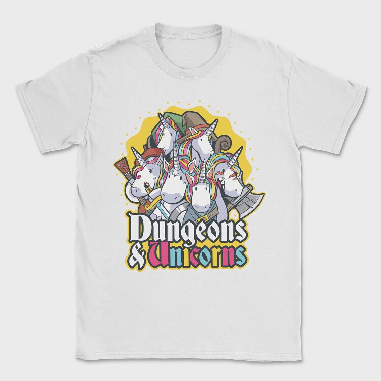 Dungeons Unicorns, Tricou Barbati (Unisex)