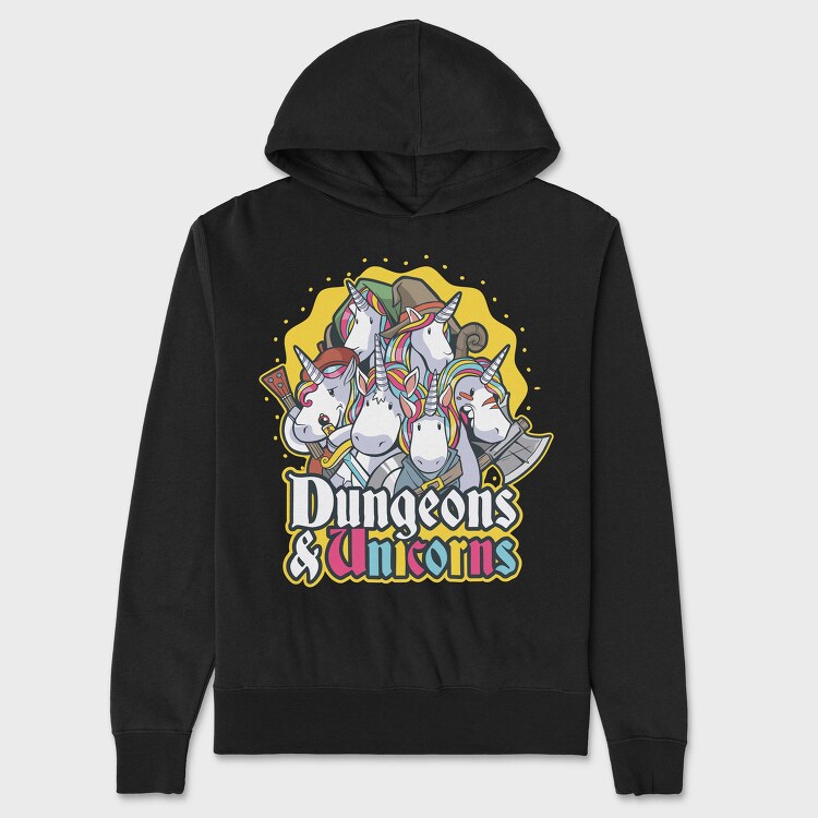 Dungeons Unicorns, Hanorac Oversize Barbati (Unisex)