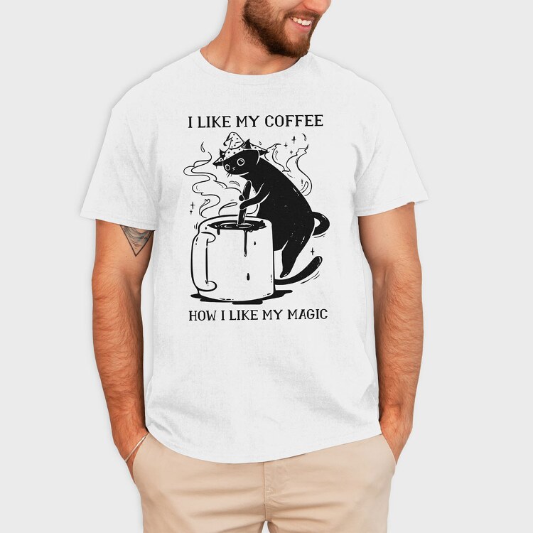 I Like My Coffee How I Like My Magic, Tricou Barbati (Unisex)