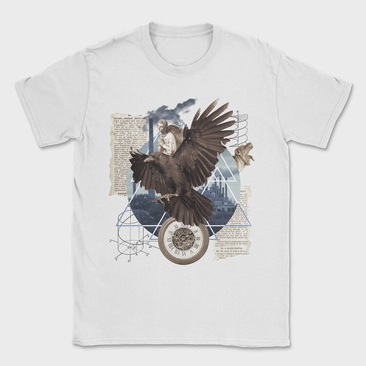 Eagle Bird Flying And Collage Darccollage, Tricou Barbati (Unisex)