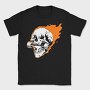 Burning Skull Roller, Tricou Barbati (Unisex)