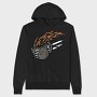 Burning Coffee Cup, Hanorac Oversize Barbati (Unisex)