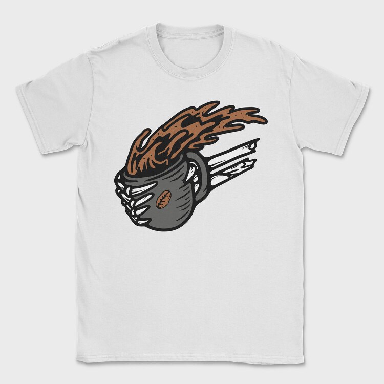 Burning Coffee Cup, Tricou Barbati (Unisex)