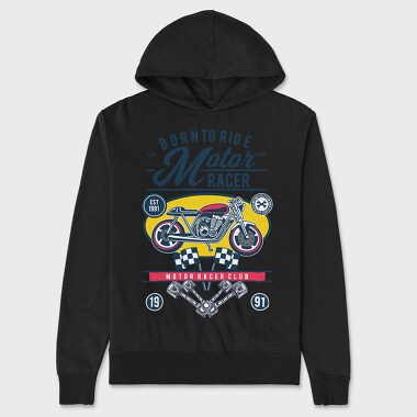 Born To Ride Racer, Hanorac Oversize Barbati (Unisex)
