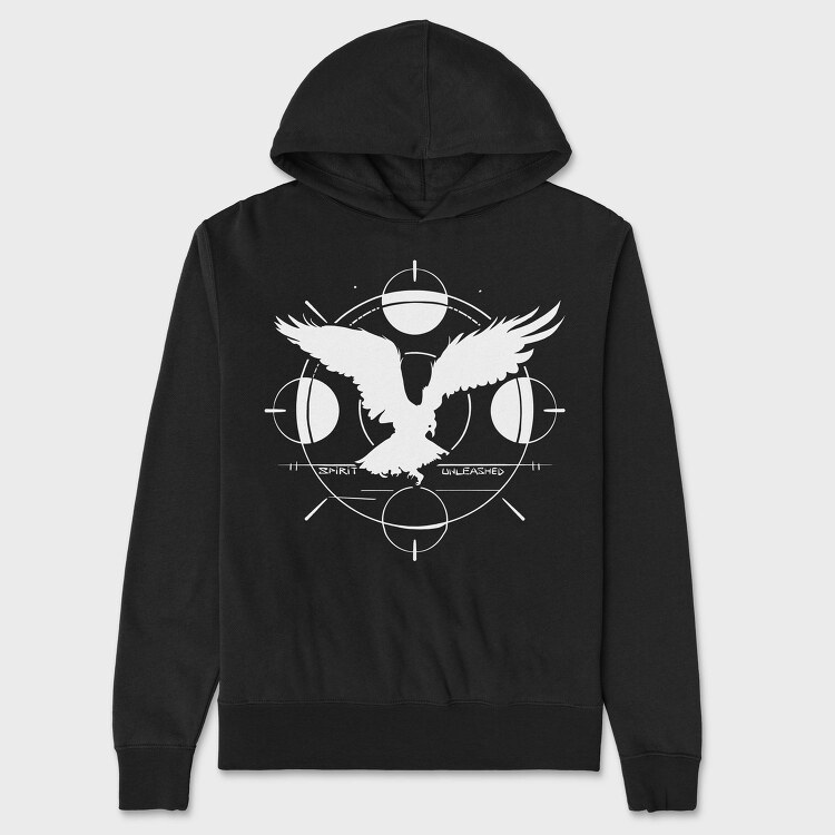 Eagle Flying Sunset Animal Monochrome Tote, Hanorac Oversize Barbati (Unisex)