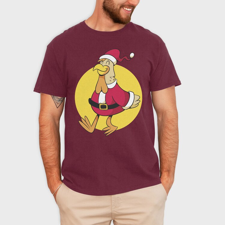 Chicken Santa, Tricou Barbati (Unisex)