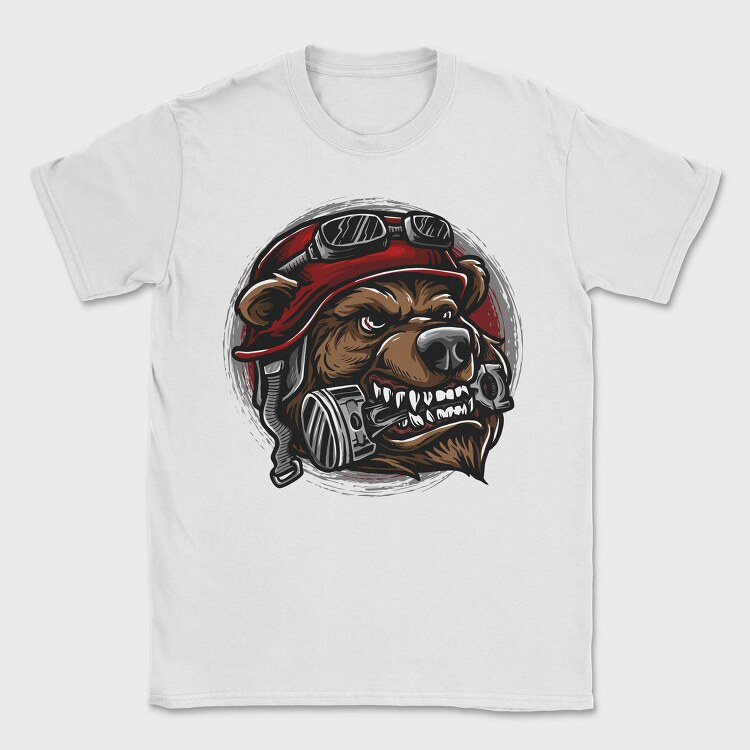 Bear Biker Roar, Tricou Barbati (Unisex)