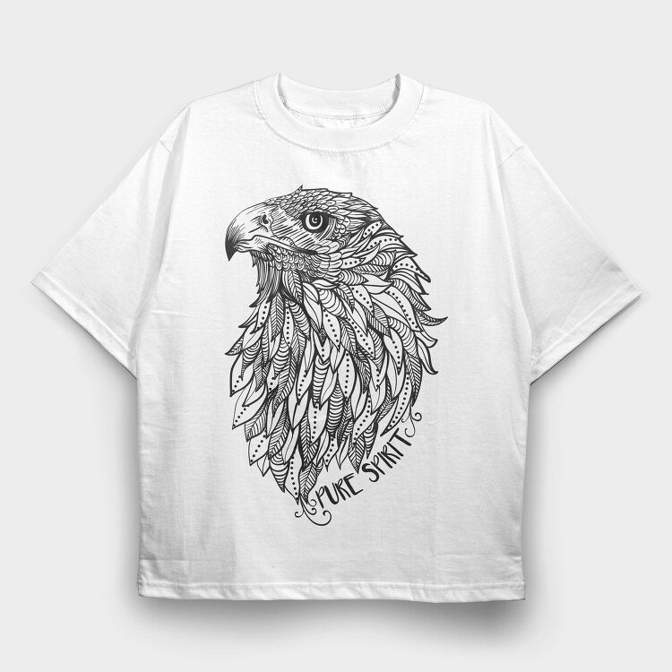 Eagle Illustration, Tricou Oversize Barbati (Unisex)