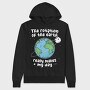 Earth Rotation Humor, Hanorac Oversize Barbati (Unisex)