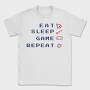 Eat Sleep Game Quote Gamer, Tricou Barbati (Unisex)