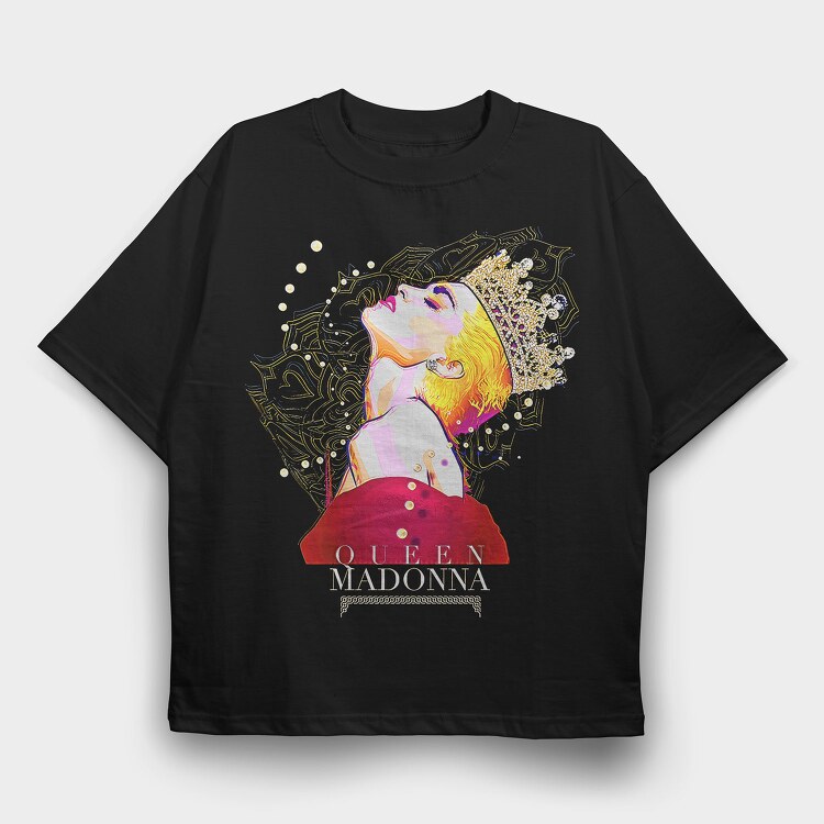 Queen Madonna, Tricou Oversize Barbati (Unisex)