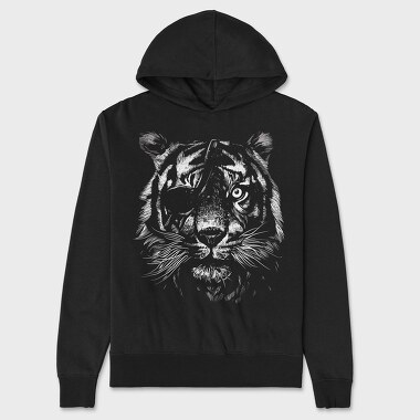 Eyepatch Tiger, Hanorac Oversize Barbati (Unisex)