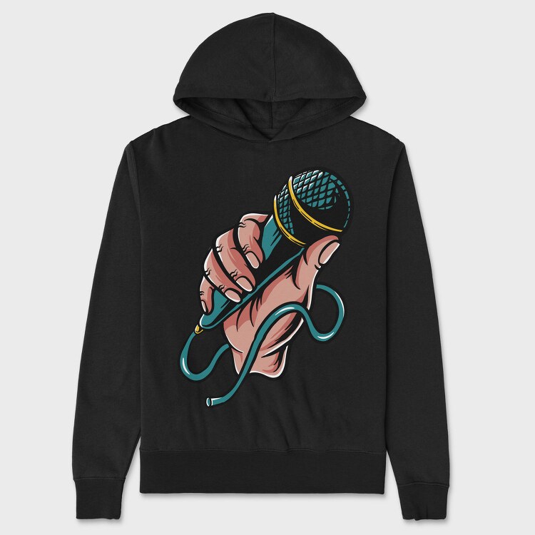 Microphone Fist Grip, Hanorac Oversize Barbati (Unisex)