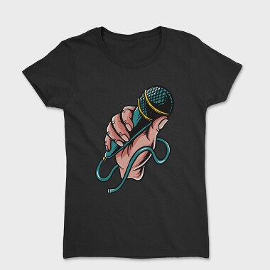 Microphone Fist Grip, Tricou Femei