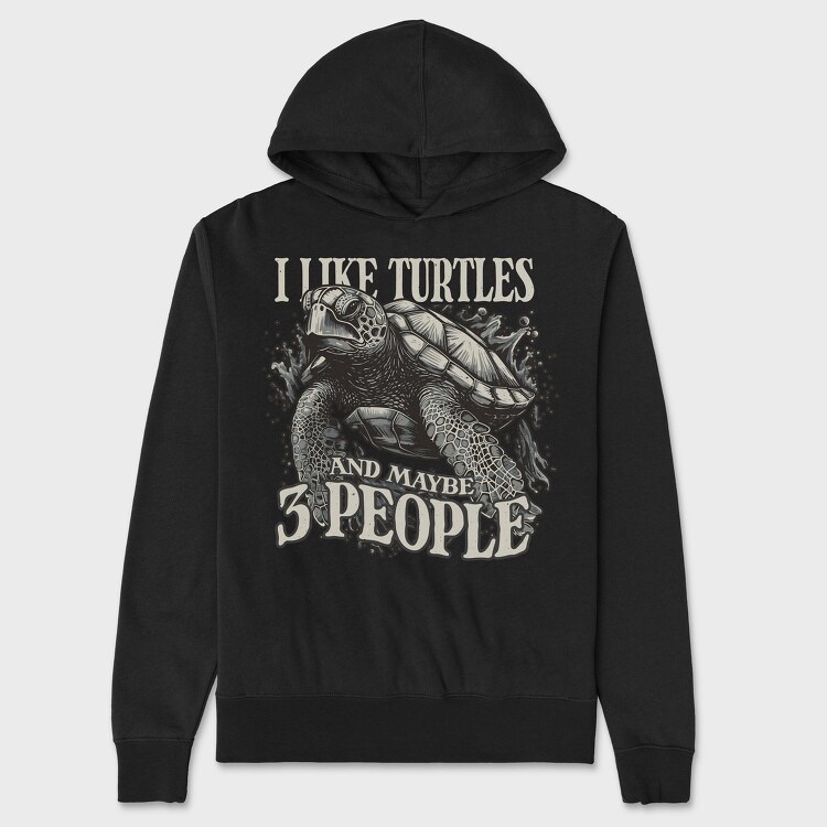 I Love Turtles, Hanorac Oversize Barbati (Unisex)