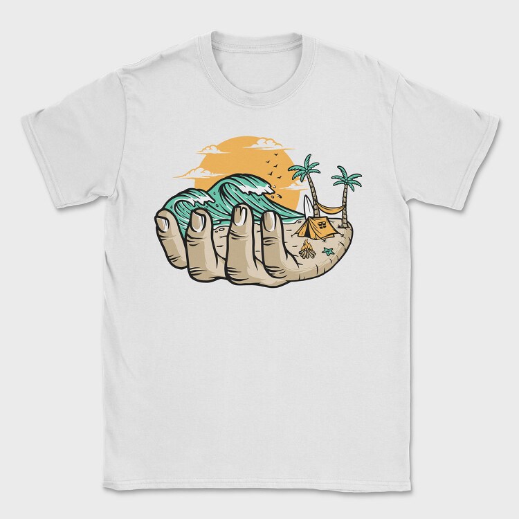 Beach Hand Tent, Tricou Barbati (Unisex)