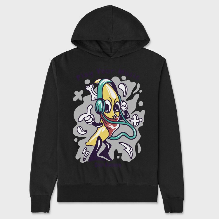 Banana Music Dance, Hanorac Oversize Barbati (Unisex)
