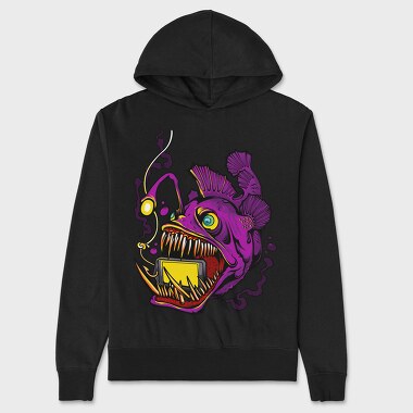 Angler Fish Glow, Hanorac Oversize Barbati (Unisex)