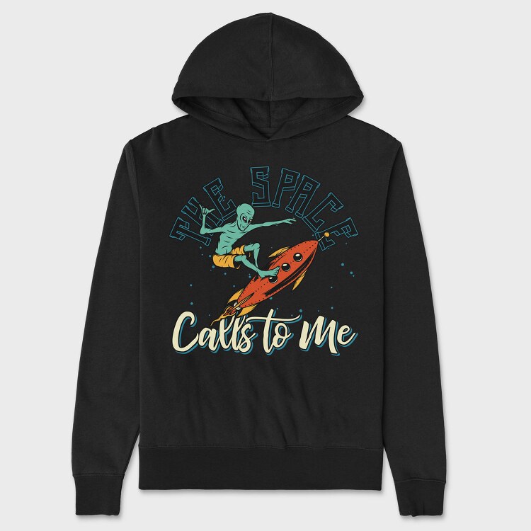 Alien Space Call Me, Hanorac Oversize Barbati (Unisex)