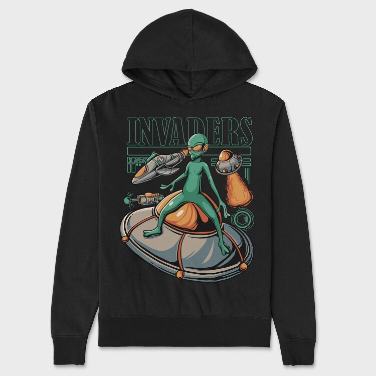 Alien Invasion, Hanorac Oversize Barbati (Unisex)